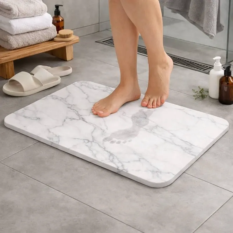 Alfombra de diatomita - blanco marmolado (Roca Natural porosa)