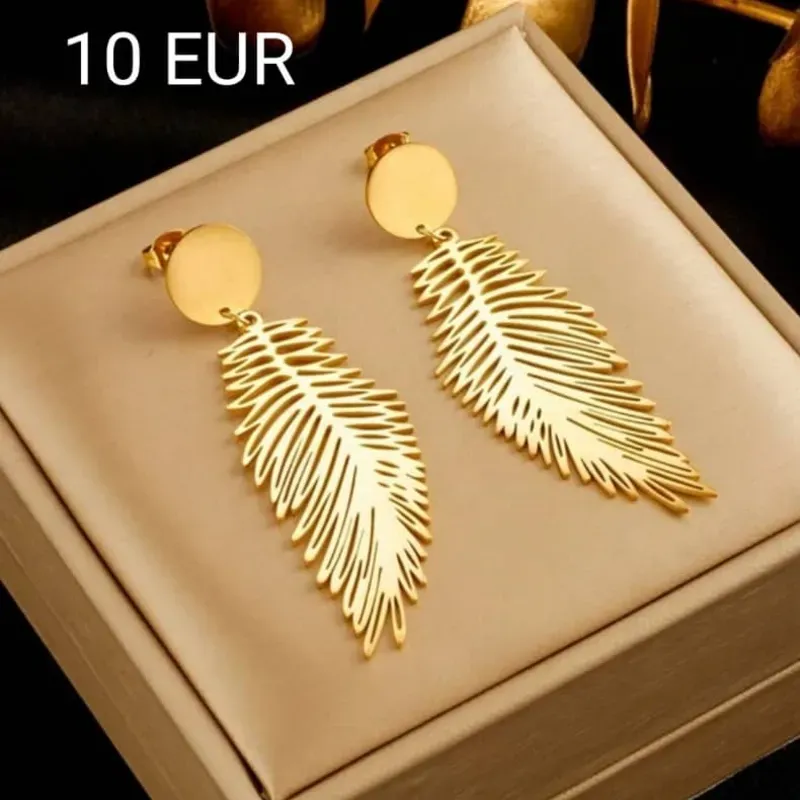 Aretes con forma de pluma
