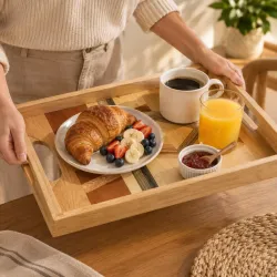 Bandeja desayunadora de madera