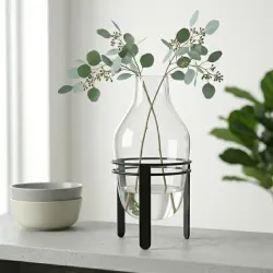 Búcaro con soporte mediano