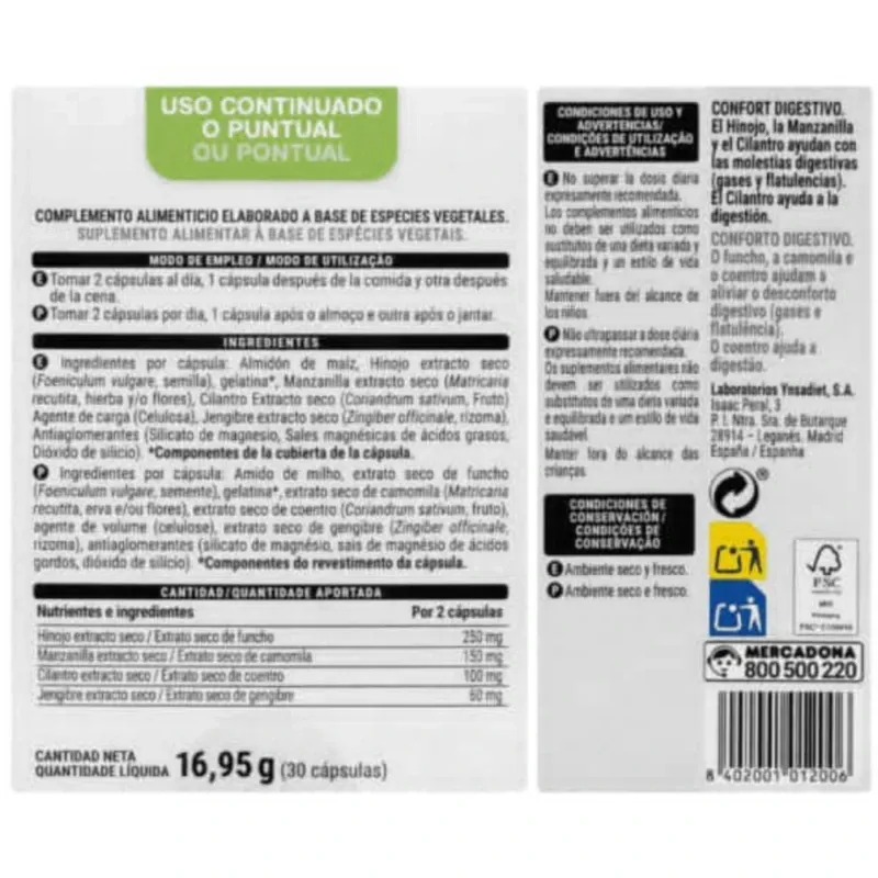 Cápsulas Gases – 30 unidades