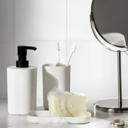 Juego de dispensador para baño