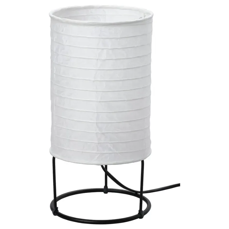 Lámpara de mesa con pantalla de papel