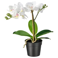 Maceta artificial con orquídea 