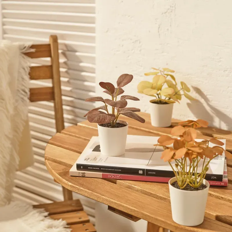 Set 3 macetas artificiales de otoño