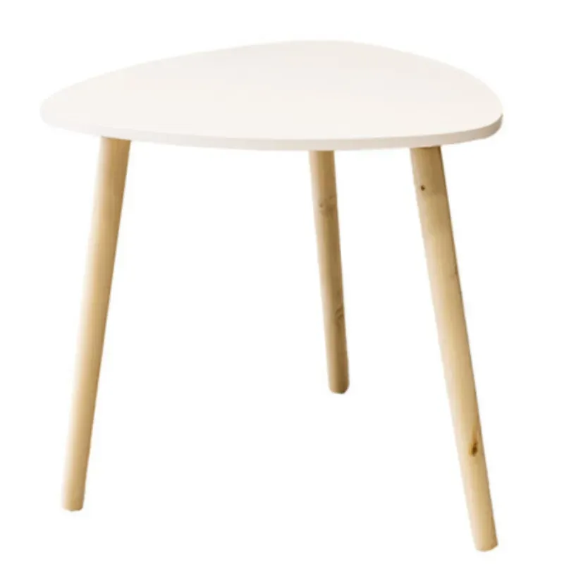 Mesa auxiliar de madera blanca