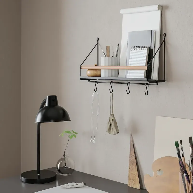 Organizador pared con ganchos