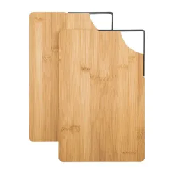 Pareja de tablas para picar de bambú 