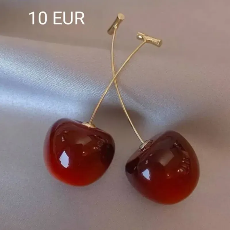 Pendientes con cereza
