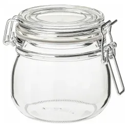 Pote de cristal con tapa a presión 0.5L