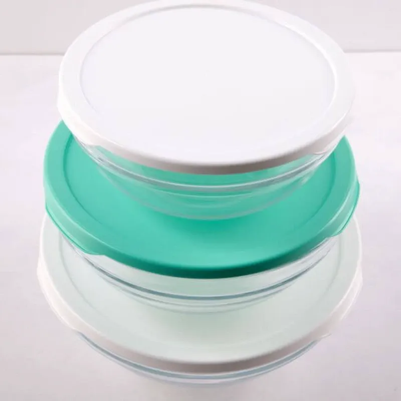 Set de 3 bowl de cristal con tapa