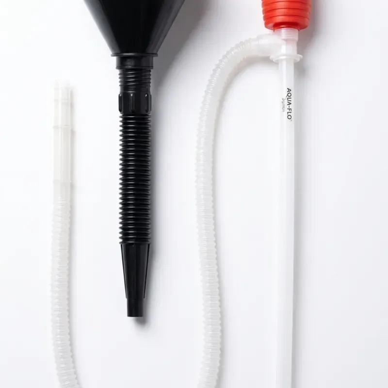 Set de embudo con extensión flexible y bomba  para combustible