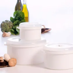 Set de tres ollas para microwave 