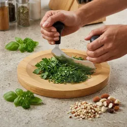 Tabla con picador para ensaladas