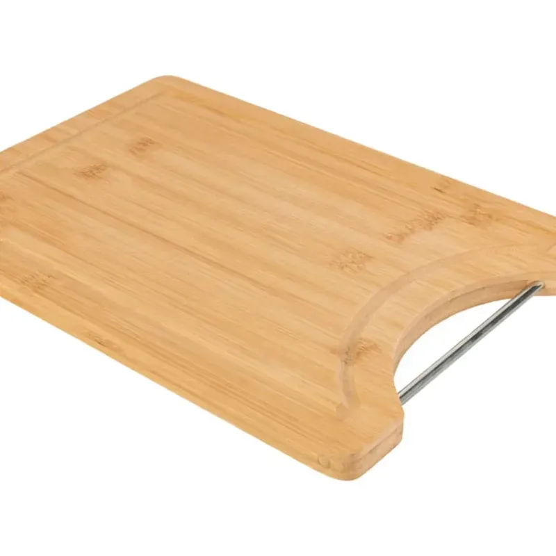 Tabla de bambú con mango de acero