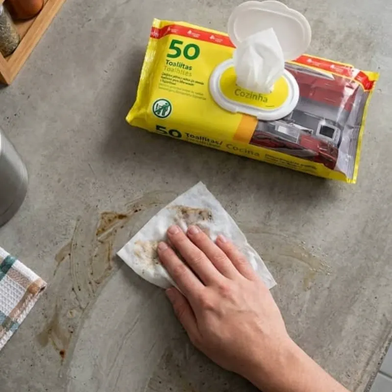 Toallitas de limpieza desengrasantes de cocina