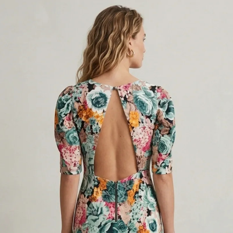 Vestido con espalda descubierta