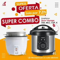 Combo olla reina Chiq 6 litros + arrocera Estelectric 1.8 litros