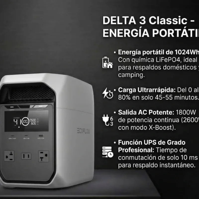 ⚪Ecoflow Delta 3 Clasica