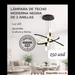 Lámpara de techo Moderna Negra