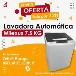 Lavadora automática Milexus 7.5 kg