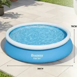 Piscina redonda con filtro