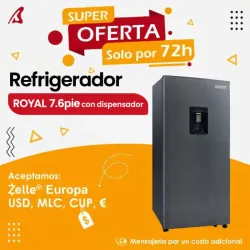 Refrigerador Royal de 7.6 pies con dispensador
