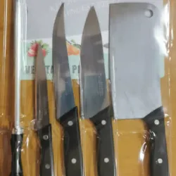 🔵Set de Cuchillos con Tabla de Corte