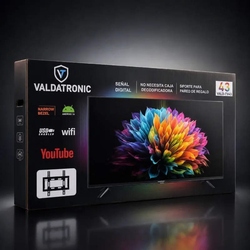 🔴Smart TV Valdatronic 43 pulgadas Android 14 Alta definición 💎
