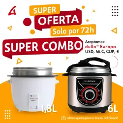 SÚPER COMBO Olla Reina 6 L+ Olla Arrocera 1.8 L