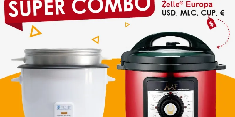 SÚPER COMBO Olla Reina Maf 5L + Olla Arrocera Estelectric 1.8L