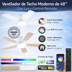 🖤Ventiladores de techo 48 pulgadas