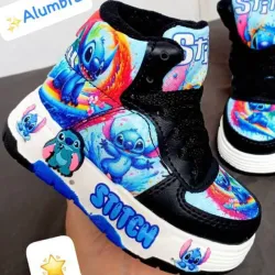 BOTICAS NEGRAS STITCH Alumbran🌟