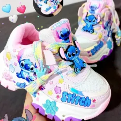 🩷 CORTE BAJO STITCH y familia cordones arcoiris🌈 🌟Alumbra