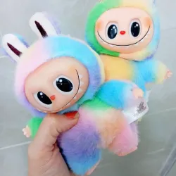 LABUBU LLAVERO ARCOÍRIS OREJITAS NEGRAS🫠 🌈