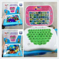 Mini ordenador infantil bilingüe de aprendizaje