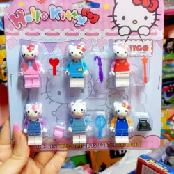 SET  6 PERSONAJES CON ACCESORIOS HELLO KITTY
