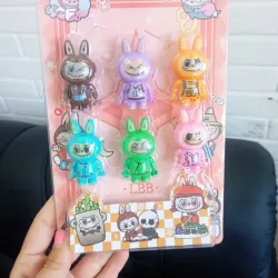 SET  6 PERSONAJES CON ACCESORIOS LABUBU