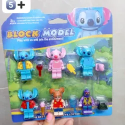 SET  6 PERSONAJES CON ACCESORIOS STITCH