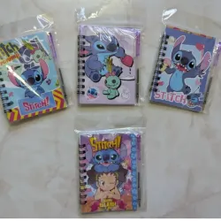 Agenditas con lapiceros temática de Stitch