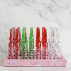 Brillos hinchalabios en forma de ámpula