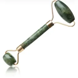 Rodillo facial de cuarzo verde