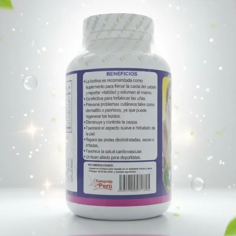 (Biotina)500mg 100 capsulas 