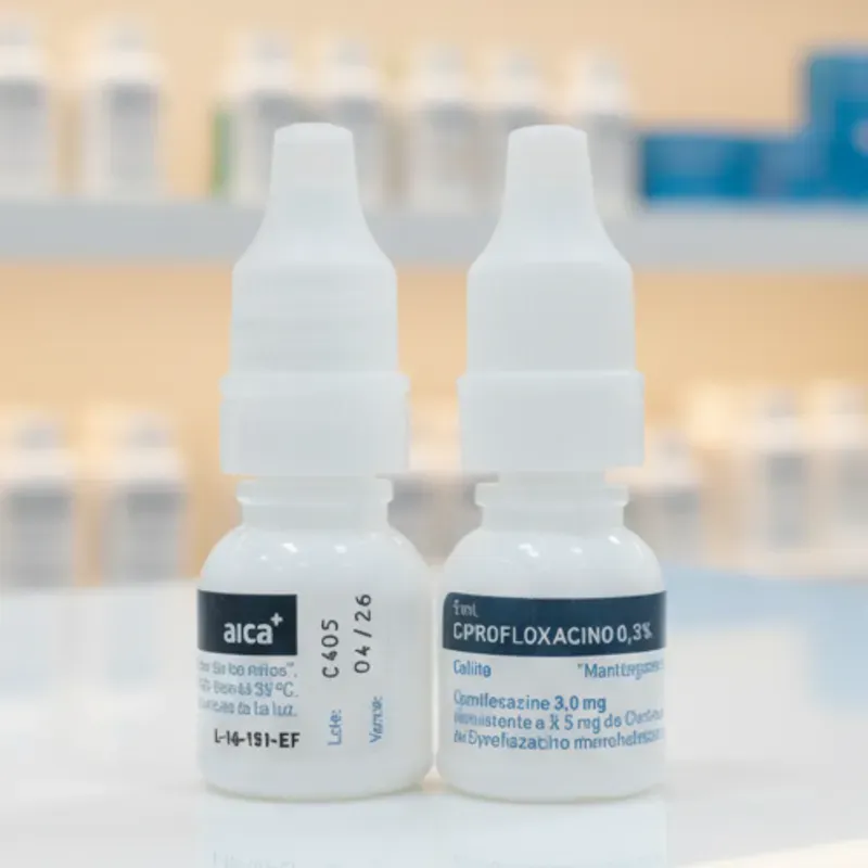Ciprofloxacino en colirios 