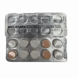 Diclofenaco +paracetamol (100mg, 10t)