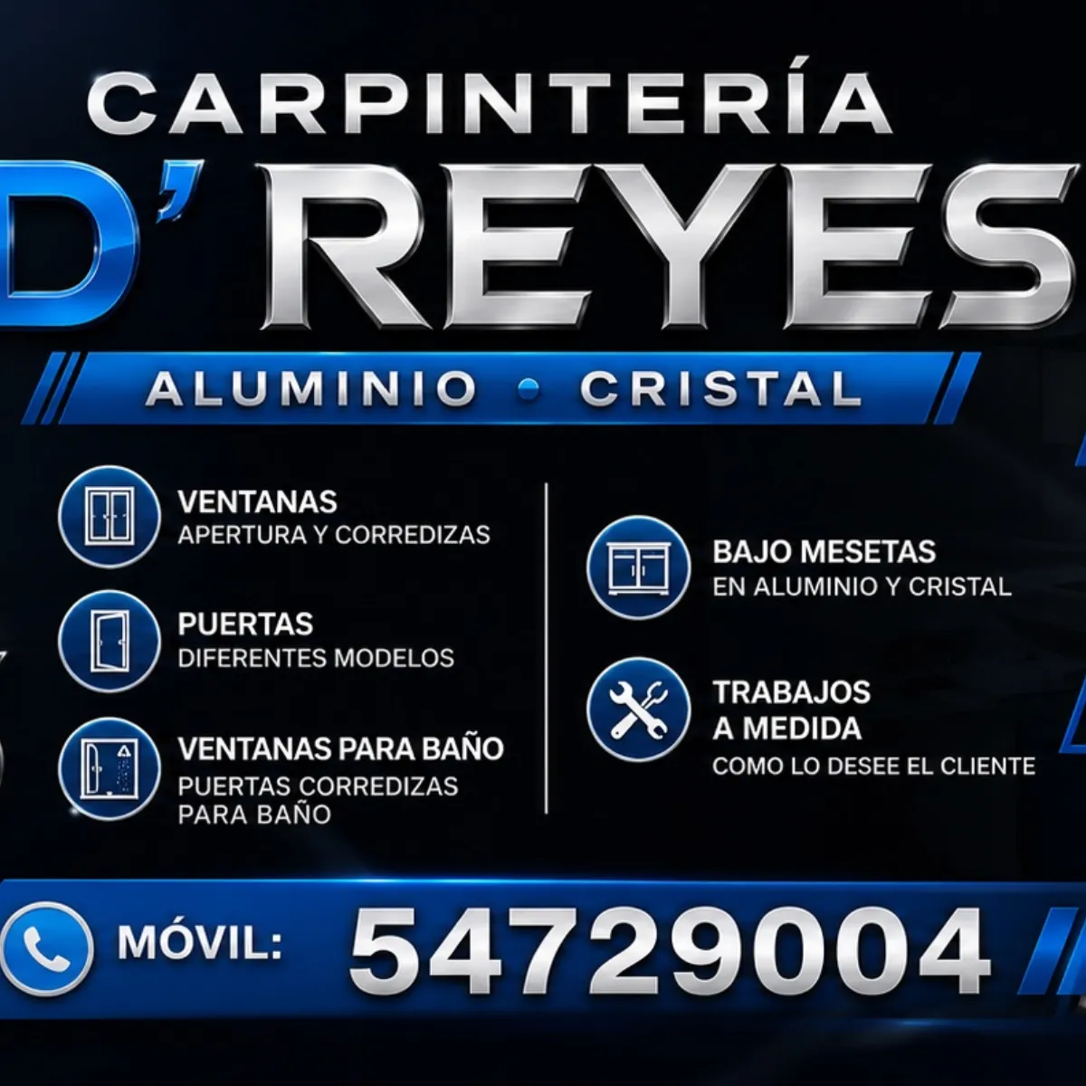 Carpintería D’ Reyes Aluminio y Cristal