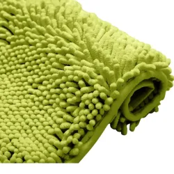 Alfombra de chenilla color verde 