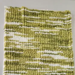 Alfombra de chenilla verde