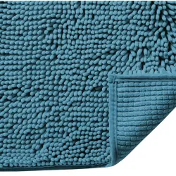Alfombra de chenilla azul 
