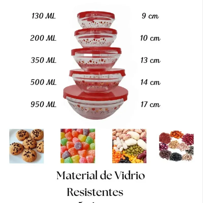 Juego de pozuelos de cristal 